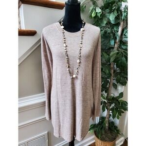 Amaryllis Womens Solid Polyester Round Neck Long Sleeve Pullover Sweater Size 2X
